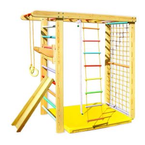 Спортивный комплекс с турником-рукоходом, турничком и горкой