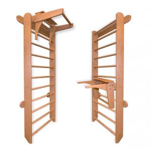 Шведская стенка из бука с турником-брусьями