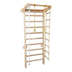 Спортивний куточок з сосни з мотузковим набором