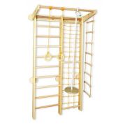 Спортивний куточок Піратик з сосни з мотузковим набором