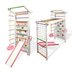 Спортивний куточок Трансформер Ласка з гіркою і скелелазкою