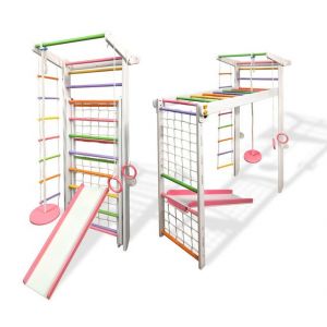 Спортивний куточок Трансформер Ласка з сосни з гіркою