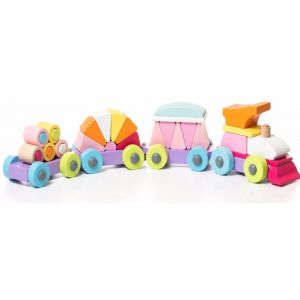 Деревянный конструктор Cubika Поезд 2