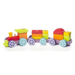 Деревянный конструктор Радужный экспресс