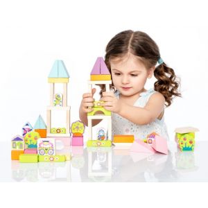 Деревянный конструктор Городок для девочек