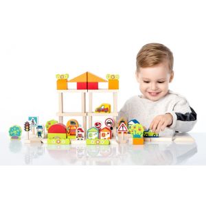 Деревянный конструктор Городок для мальчиков