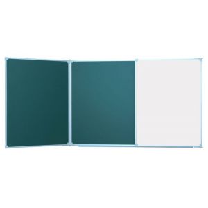 Доска аудиторная меловая и маркерная 5 поверхностей