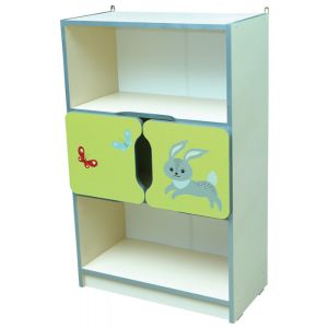 Стінка дитяча напівзакрита з 2-ма малими дверима Звірята №4