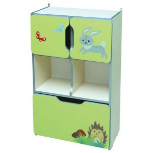Стінка дитяча з двома малими дверима і шухлядою Звірята №9