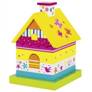 Пирамидка деревянная Домик Susibelle