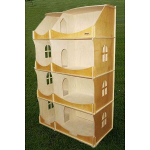 Кукольный домик-шкаф тонированный