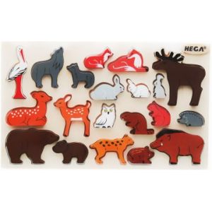 Пазл-вкладышь Лесные звери