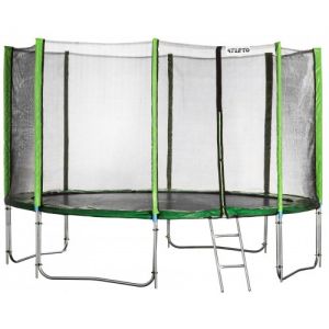 Батут Atleto 465 см с двойными ногами с сеткой (3 места)
