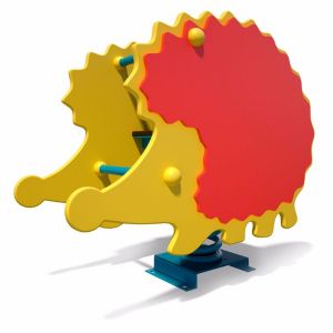 Гойдалка дерев'яна на пружині Їжачок