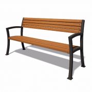 Лавка паркова зі спинкою Хвиля