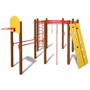 Гімнастичний комплекс зі щитом та брусами Атлет 1