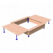 Пісочниця з кришкою фанерна