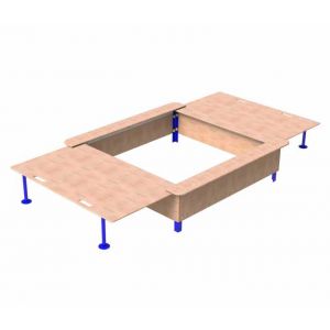 Пісочниця з кришкою фанерна