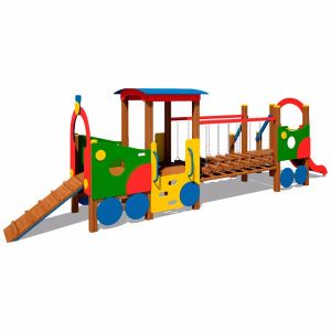 Ігровий майданчик Паровозик з вагончиком і гіркою