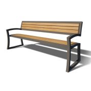 Лавка паркова зі спинкою