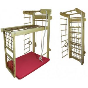 Спортивный уголок-трансформер с двусоставной сеткой