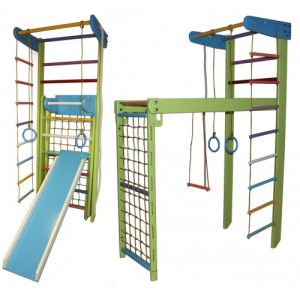 Уголок Трансформер Радуга полный комплект (с детским турничком и доской)