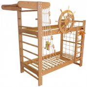 Двухъярусная кровать Пират с крутящимся штурвалом