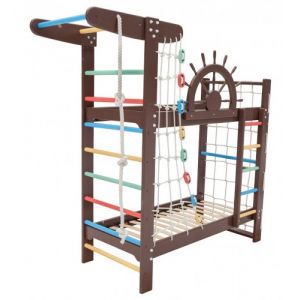 Двухэтажная кровать-спортивный уголок Забавный Пират