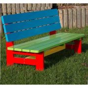 Садовая скамейка детская цветная