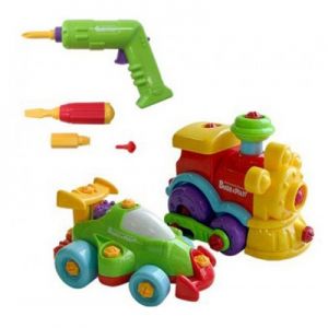 Конструктор KEENWAY Паровоз и гоночная машина