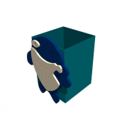 Дитяча урна з боковим кріпленням і декор