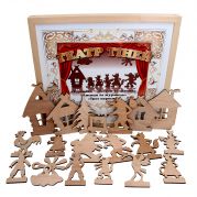 Театр тіней – набір персонажів для 4 казок: Коза дереза, Ріпка, Червона шапочка, Колобок