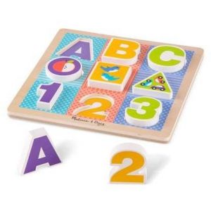 Melissa & Doug Формовой пазл Буквы и Цифры