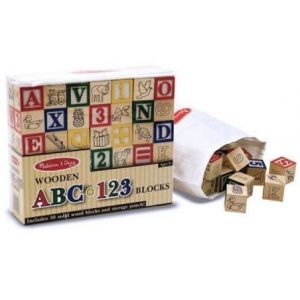 Melissa & Doug Дерев'яні кубики абетка і цифри