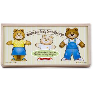 Melissa & Doug Деревянный пазл Одень семью медведей