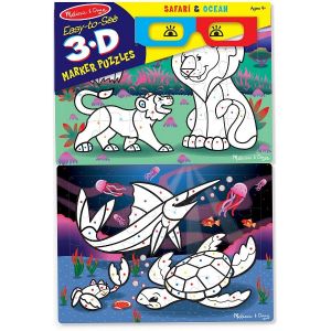 Melissa & Doug 3D пазли-розмальовки Сафарі