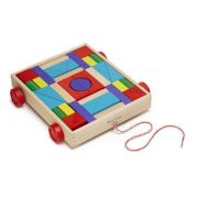 Набір дерев'яних блоків на возику