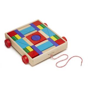 Набір дерев'яних блоків на возику