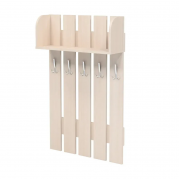 Вішалка з поличкою на 5 гачків