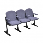 Кресло для актового зала мягкое 3-х местное, ткань