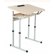 Стіл учнівський 1-місний з регулюванням кута нахилу стільниці та полицею, ростова група № 3-6