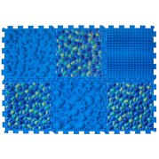 Коврик массажный Пазлы Микс 6 элементов Цветная Галька