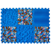 Коврик массажный Пазлы Микс 6 элементов Цветные Грибочки