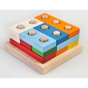 Деревянная логическая пирамидка Плашки большие