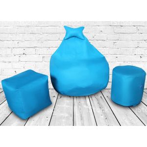 Комплект Крісло груша з 2 Пуфиками