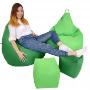 Комплект кресло мешок груша+2 пуфа