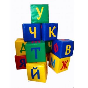 Набір кубиків Літери кольорові