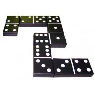 Набір матів Доміно чорно-біле
