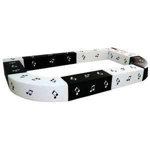 Модульна лавка Музика чорно-біла