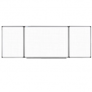 Доска маркерная настенная в клеточку 5х5 Трехэлементная